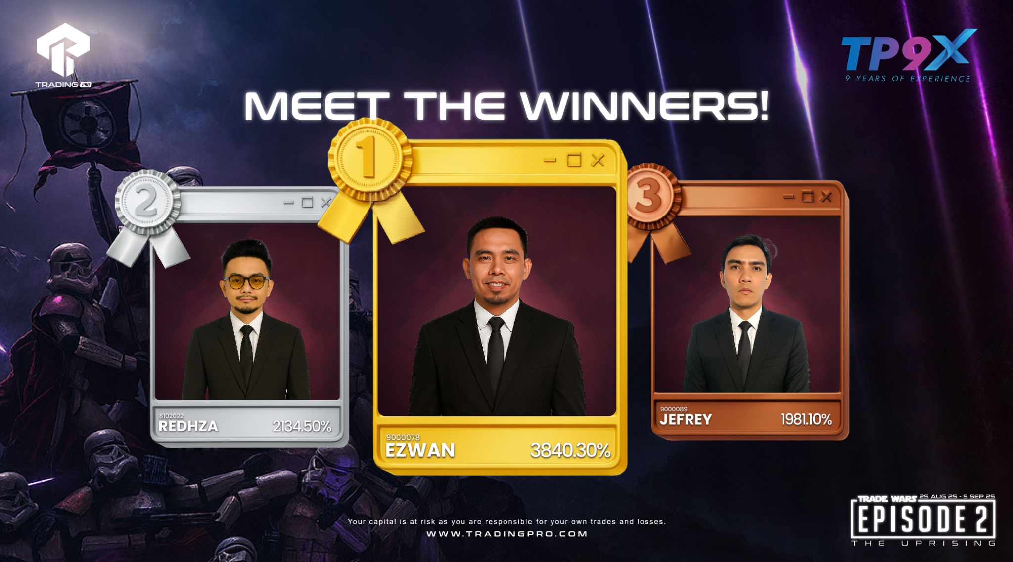 Trade Wars Episode 2: The Uprising – Winners Revealed!