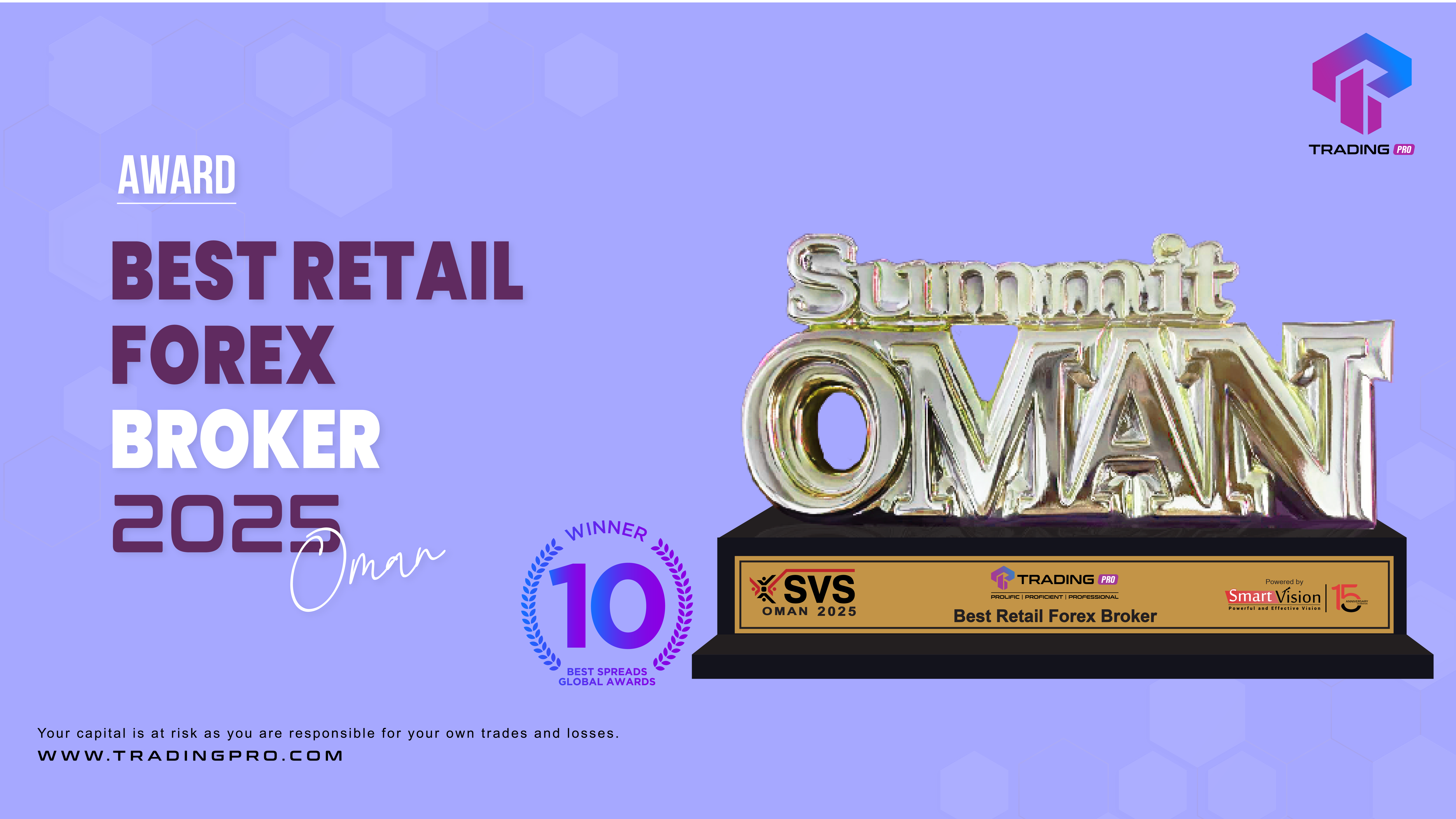 TradingPRO Named Best Retail Forex Broker at Smart Vision Summit Oman 2025