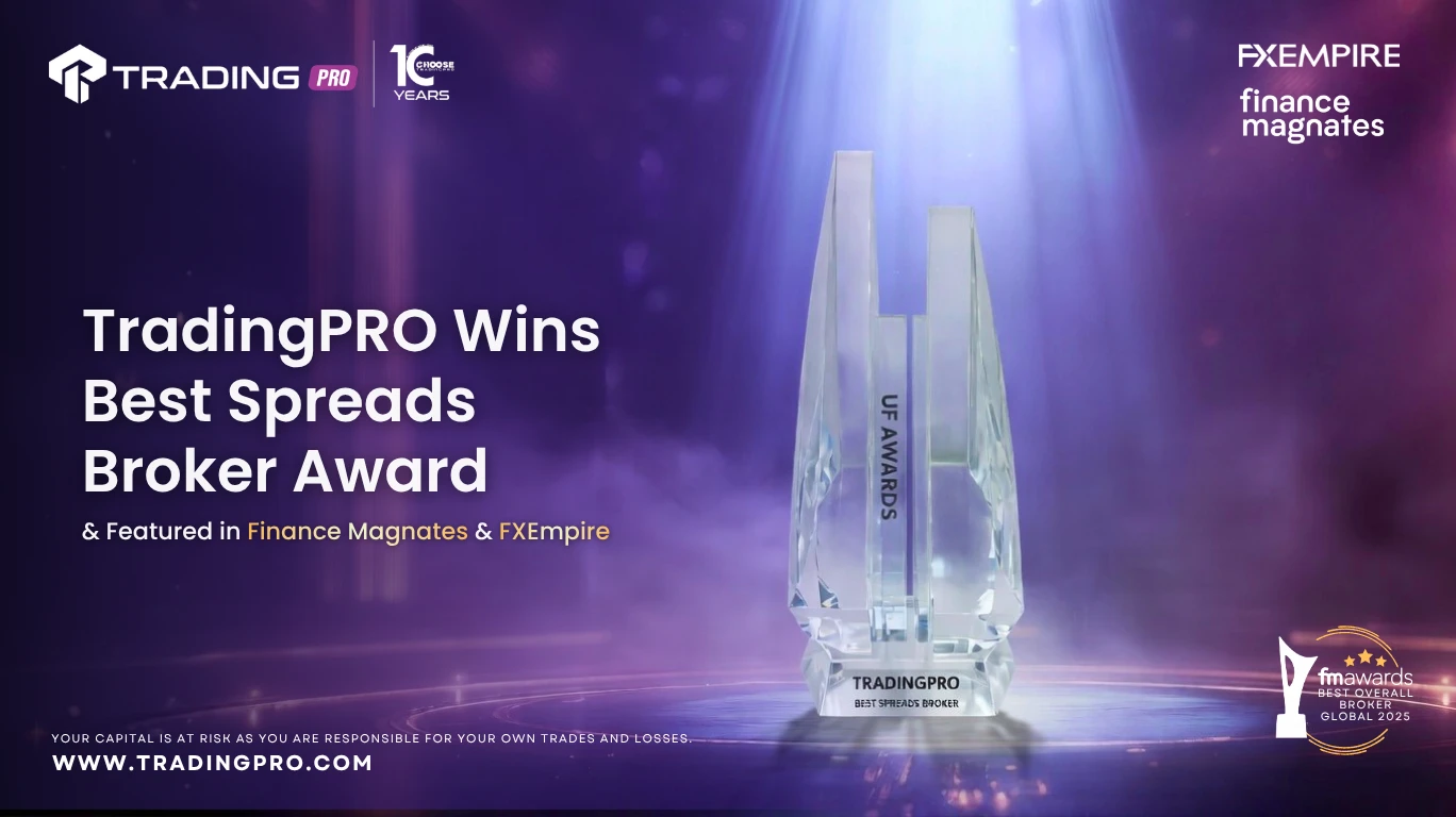 TradingPRO Wins Best Spreads Broker Award & Featured in Finance Magnates & FXEmpire